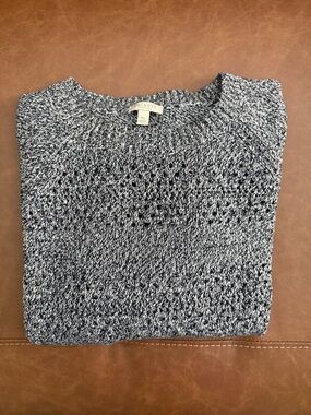 Lower Price! Talbots Marled Black & White Knit Sweater